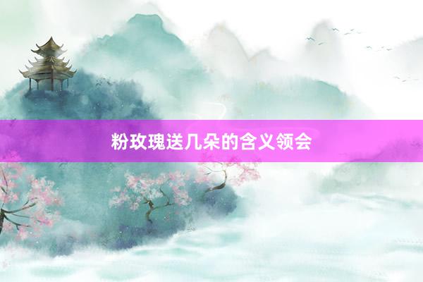 粉玫瑰送几朵的含义领会